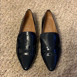 Navy Calvin Klein Elin Patten Leather Loafer
